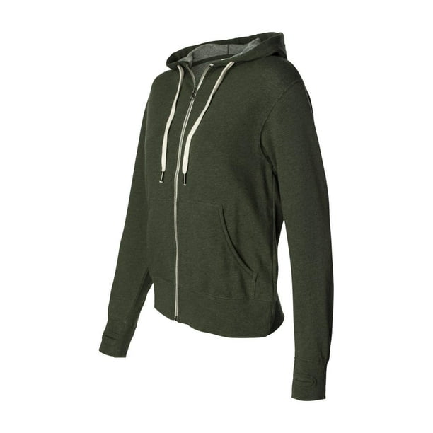 Clementine Adult French Terry Zip Hoody 9601 MID NVY/HTH 2XL Clementine Adult French Terry Zip Hoody 9601 MID NVY/HTH 2XL